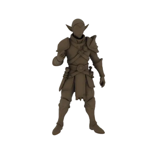 Fantasy Elf Bard Miniature STL