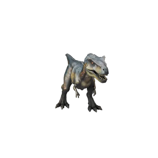 نموذج ثلاثي الأبعاد لـ Velociraptor كرتوني، عرض جانبي للحياة البرية، أصل حيوان منمق مع شكل الفك، كتلة الجسم، هيكل القدمين، وص