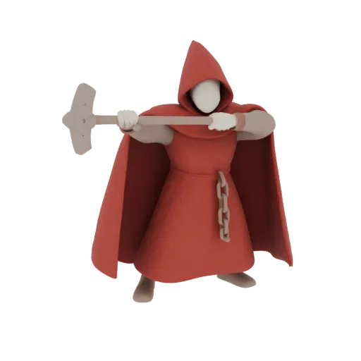 Medieval Cleric Miniature STL - Aiming