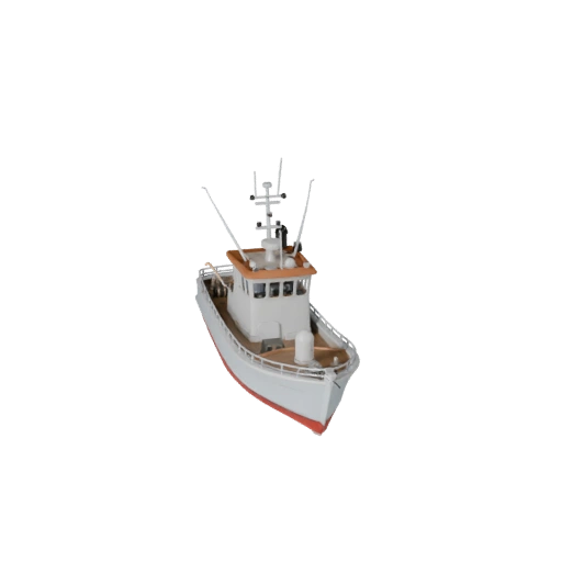 Рыболовное судно 3D модель для Blender и игр - Реалистичный PBR