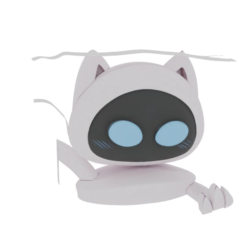 Cute Cat Robot 3D Model