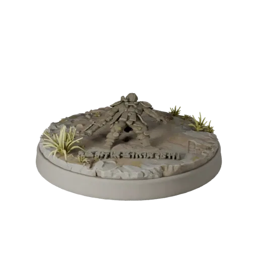 Snow Round Base collectible 3D model preview showing rim shape, studio close-up view, height and ground texture