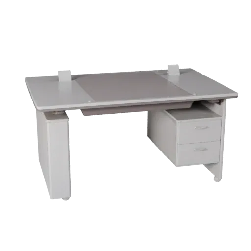 Home Office Desk Organizer 3D model, three-quarter front view, Unity viewport, showing plastic, desk-scale silhouettes.