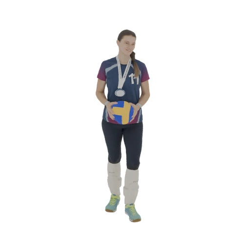 Volleyball Player with Medal