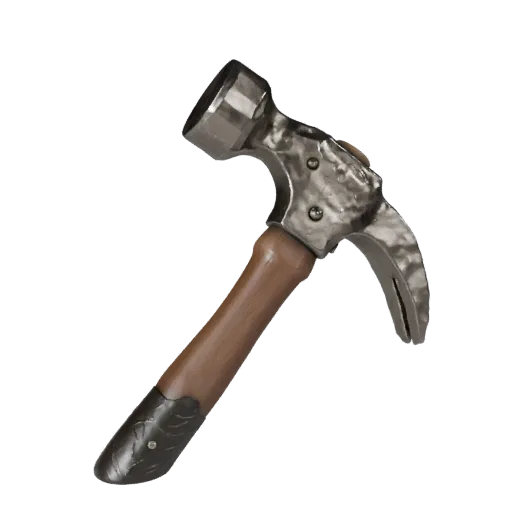 Vintage Hammer 3D model, three-quarter front view, Unreal Engine viewport, showing painted metal, form detail.