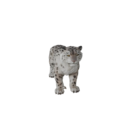 Modelo 3D de Leopardo de las Nieves para Unity - Asset Listo para Juego, FBX | PBR