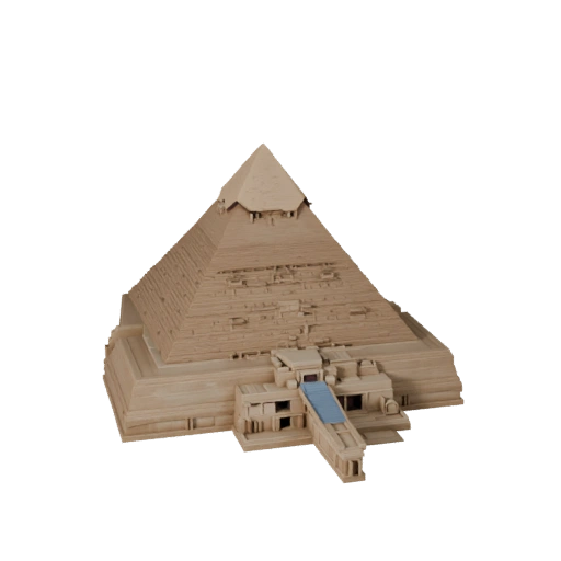 Низкополигональная египетская_пирамида Гизы 3D модель для разработки_игр в реальном времени