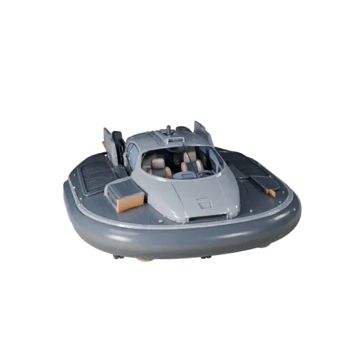 Hovercraft 3D Model for Blender - Render Ready Asset