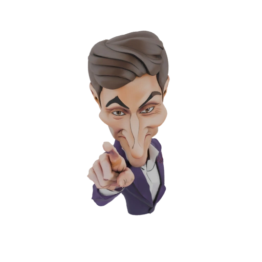 Caricature of a Man in a Suit