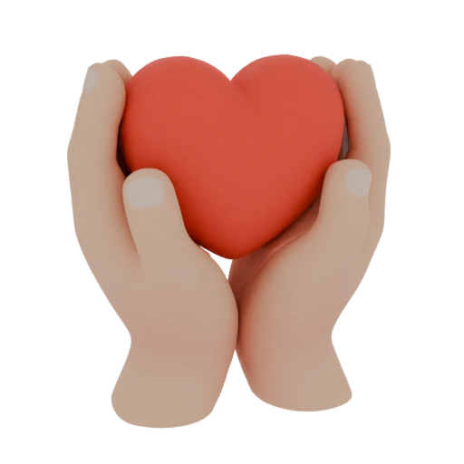 Two Hands Holding Heart
