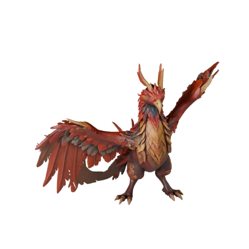 Modelo 3D de Fênix Realista - Asset PBR Rigged para Jogos | PBR