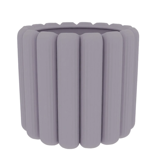 Fluted Cylindrical Planter