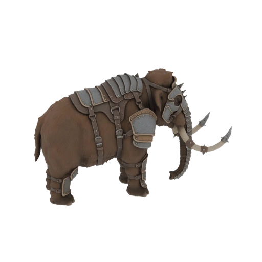 Armored Mammoth Warrior 3D Model