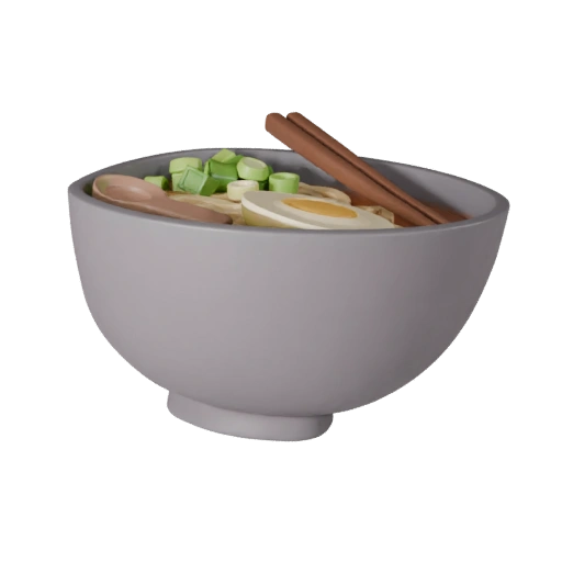 Ramen Noodle Bowl 3D Asset for Casual Game Engines