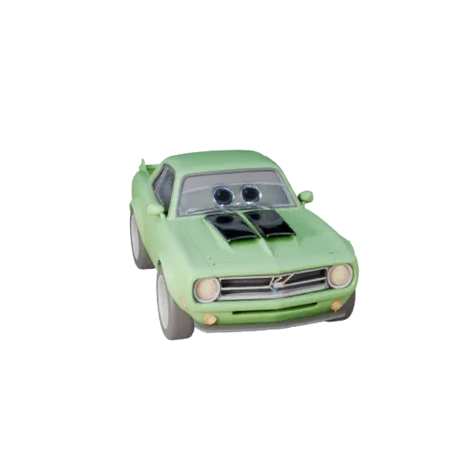 Cartoon Muscle Car 3D Model for Stylized Games PBR Asset