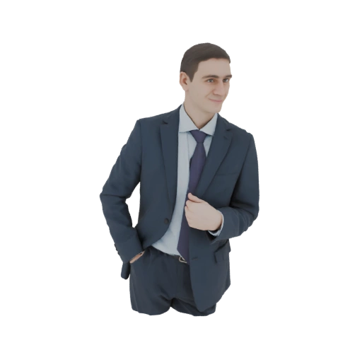 Business Man in Suit 3D Model