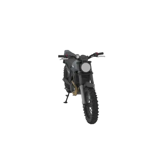 Modèle 3D de moto Karpaty style rétro, vue de face
