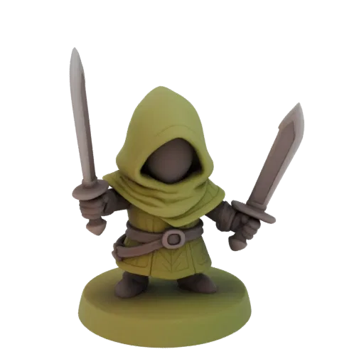 Medieval Dwarf Rogue Miniature STL - Guard