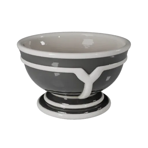 Modern Decor Bowl Realistic 3D model, living room, three-quarter studio render, ceramic detail.