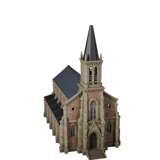 Modelo 3D de Iglesia para Blender - Recurso de Render para Arquitectura