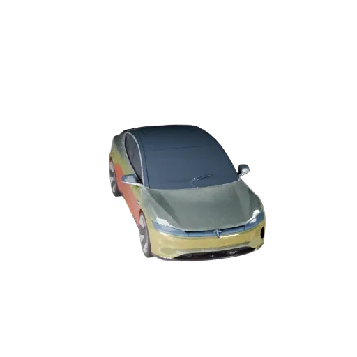 Cartoon Tesla Inspired Electric Sedan 3D Model - Stylized