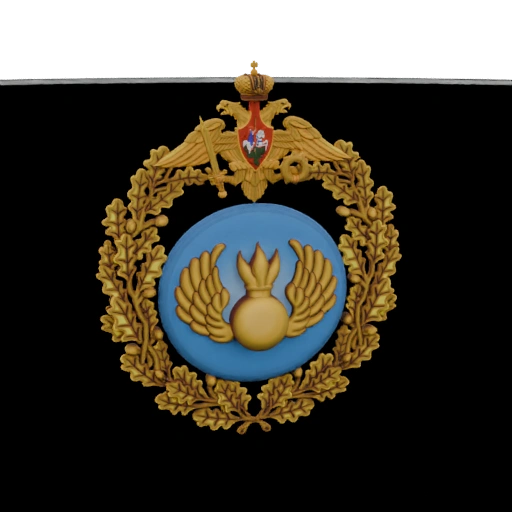 Russian Air Force Emblem 3D Model