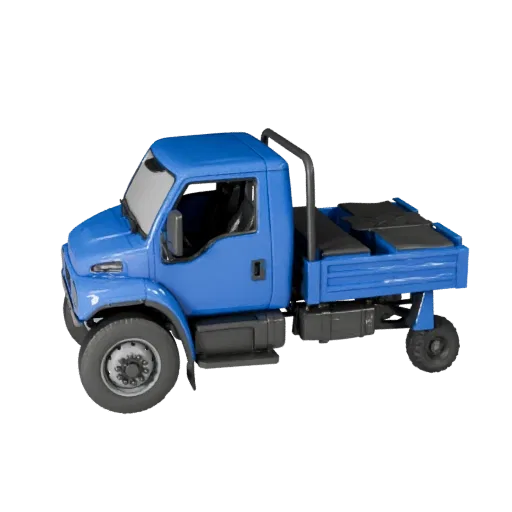 Modello 3D Autocarro da traino high poly, vista studio ravvicinata, asset veicolo high-poly con massa di veicolo funzionante,