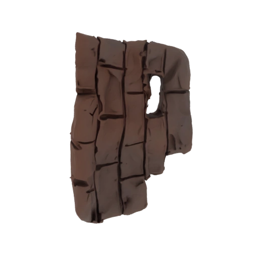 Cracked Brick Wall Section