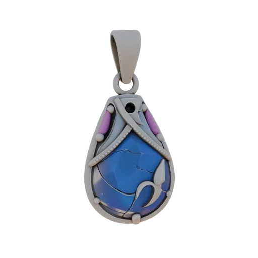 Symbolic Charm collectible detail 3D model, studio profile shot, with calibrated pendant silhouette and material reads.