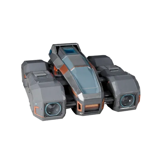 Low Poly Hover Bike 3D Model for Unity & Unreal PBR Asset