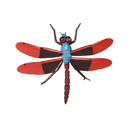 High Poly Dragonfly 3D Model - Detailed STL Asset for Printing