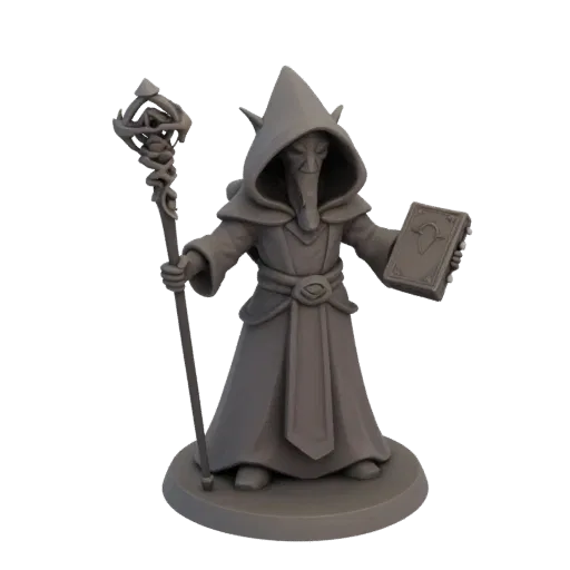 Dark Fantasy Tiefling Wizard Miniature STL