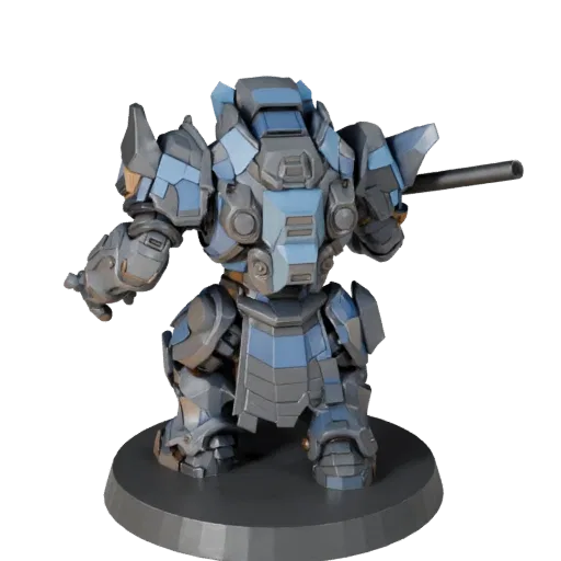 Sci-Fi Beast Miniature low poly 3D model preview showing silhouette, three-quarter game view, pose and resin detail