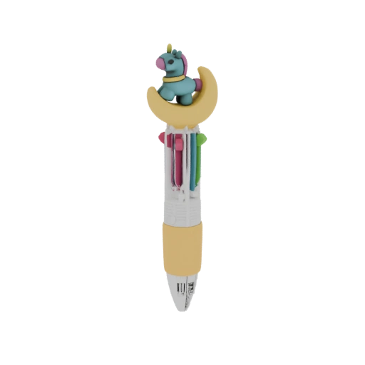 Multicolor Unicorn Moon Pen