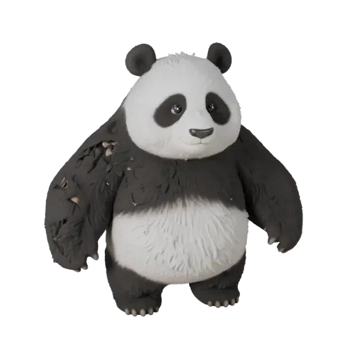 High Poly Panda 3D Model - Detailed STL Asset for Printing