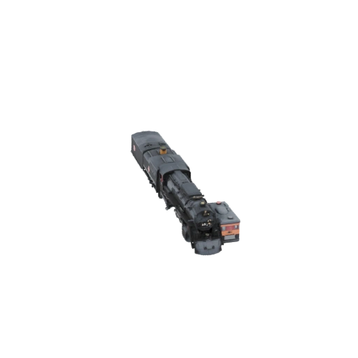 Vintage Steam Locomotive 3D Model