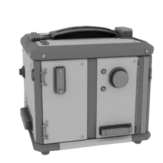Modern Switch Box Printable 3D model, isometric STL render, showing metal hinges, clear interaction affordances.