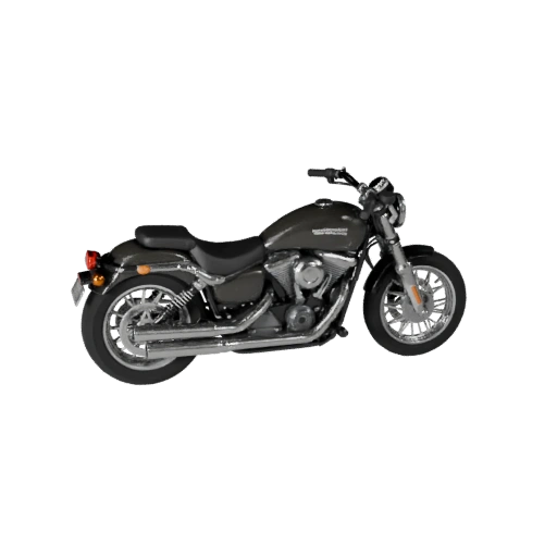 Modelo 3D de Motocicleta Crucero Vintage para Blender - Render