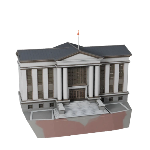 Modello 3D Tribunale per Unreal - Asset UE in Tempo Reale