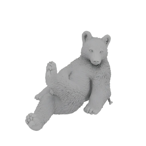 Sitting Bear Cub 3D Model
