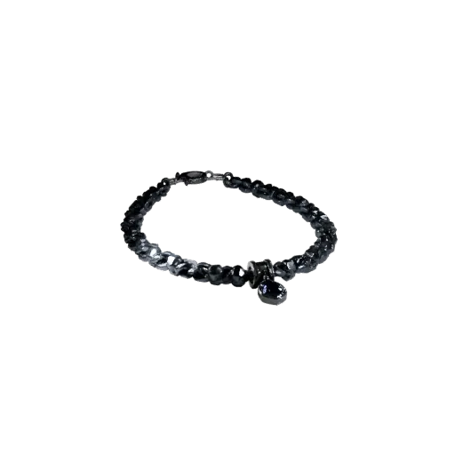 Statement Chain Necklace game ready 3D model, isometric studio render, showing necklace silhouette and surface contrast.