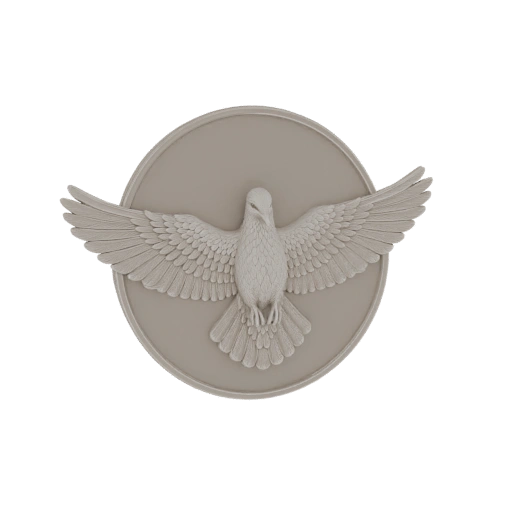 Dove of Peace Emblem 3D Model