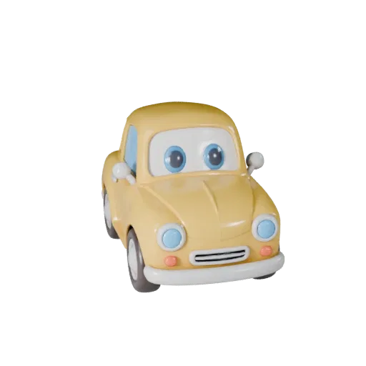 Cartoon Classic Car 3D Model for Stylized Games PBR Asset