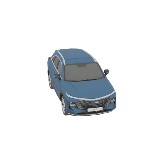 Blue Haval F7 SUV 3D Model