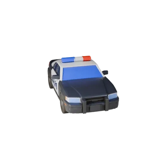 Printable Police Car STL Model - Collectible Display