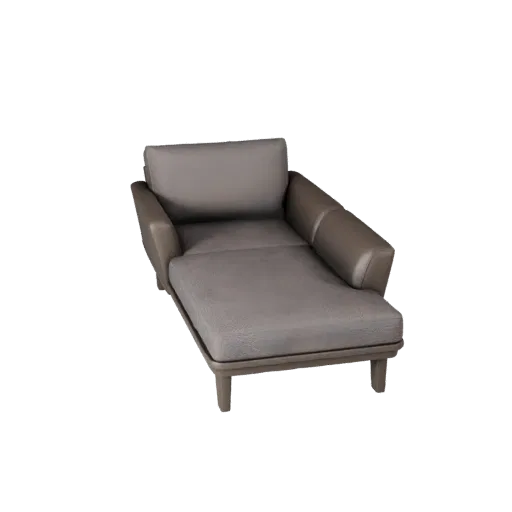 Sectional Chaise Lounge 3D model, living room, three-quarter front view, Unreal Engine viewport, woven fabric detail.
