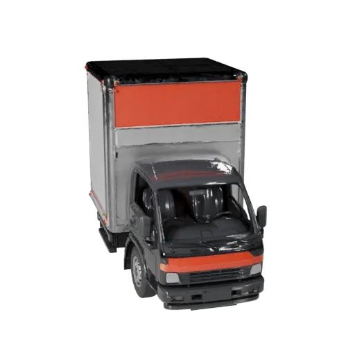 High Poly Box Truck 3D Model for Studio Renders PBR Asset