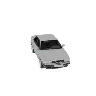 Audi 100 C4 седан, светло-серый, детализированная экстерьерная модель