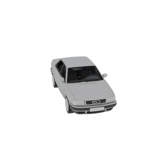 Audi 100 C4 седан, светло-серый, детализированная экстерьерная модель