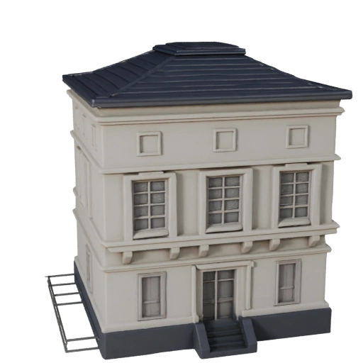 Печатная модель средиземноморского дома STL 3D - Масштабный актив